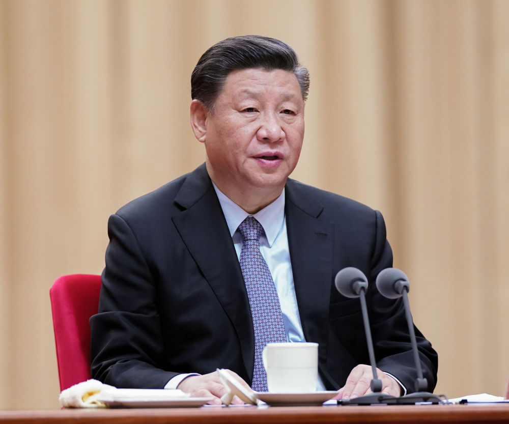 2020年1月8日，“不忘初心、牢記使命”主題教育總結(jié)大會在北京召開。習(xí)近平出席會議并發(fā)表重要講話。新華社記者 鞠鵬 攝